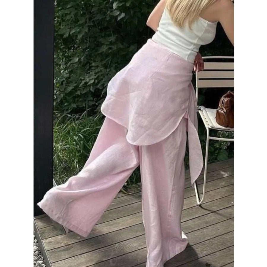 Button Up Shirt and Drawstring Pants Set Apparel and Accessories