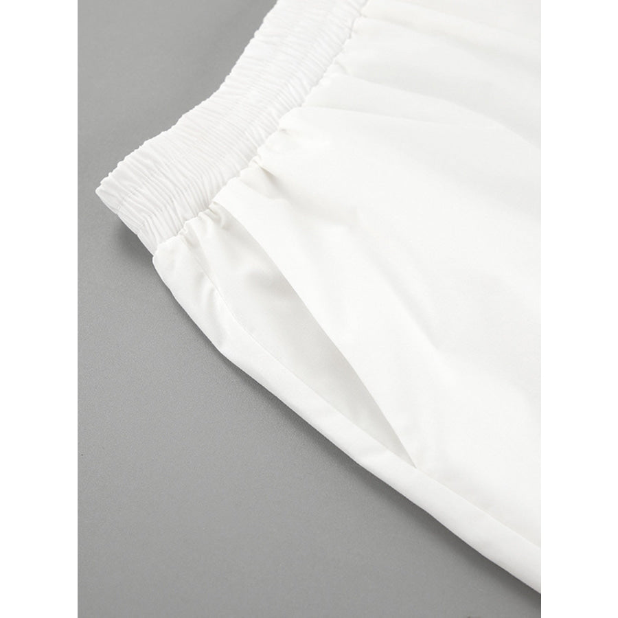 Button Up Shirt and Shorts Set Apparel and Accessories