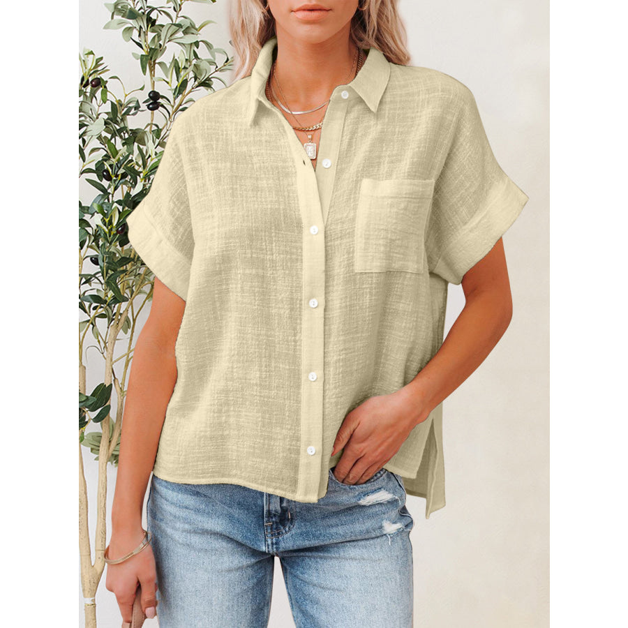 Button Up Short Sleeve Shirt Apparel and Accessories