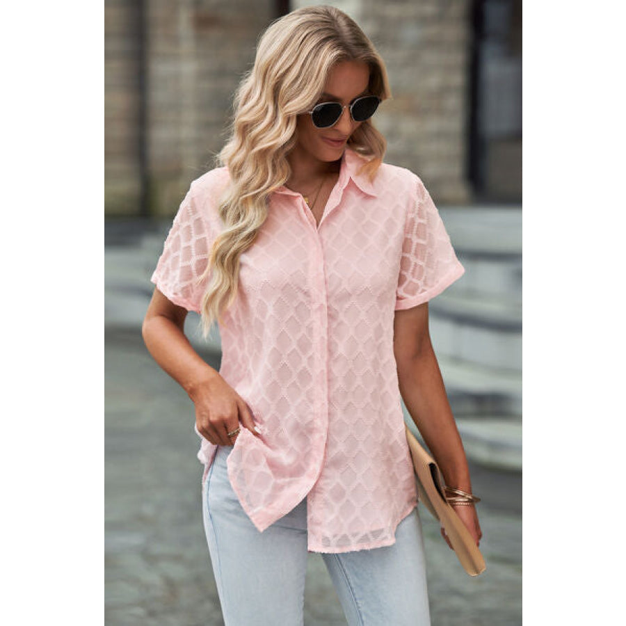 Button Up Short Sleeve Shirt Apparel and Accessories