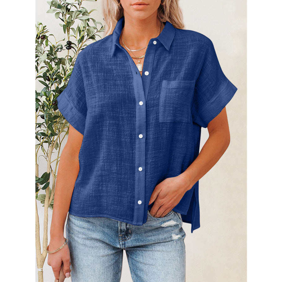 Button Up Short Sleeve Shirt Apparel and Accessories