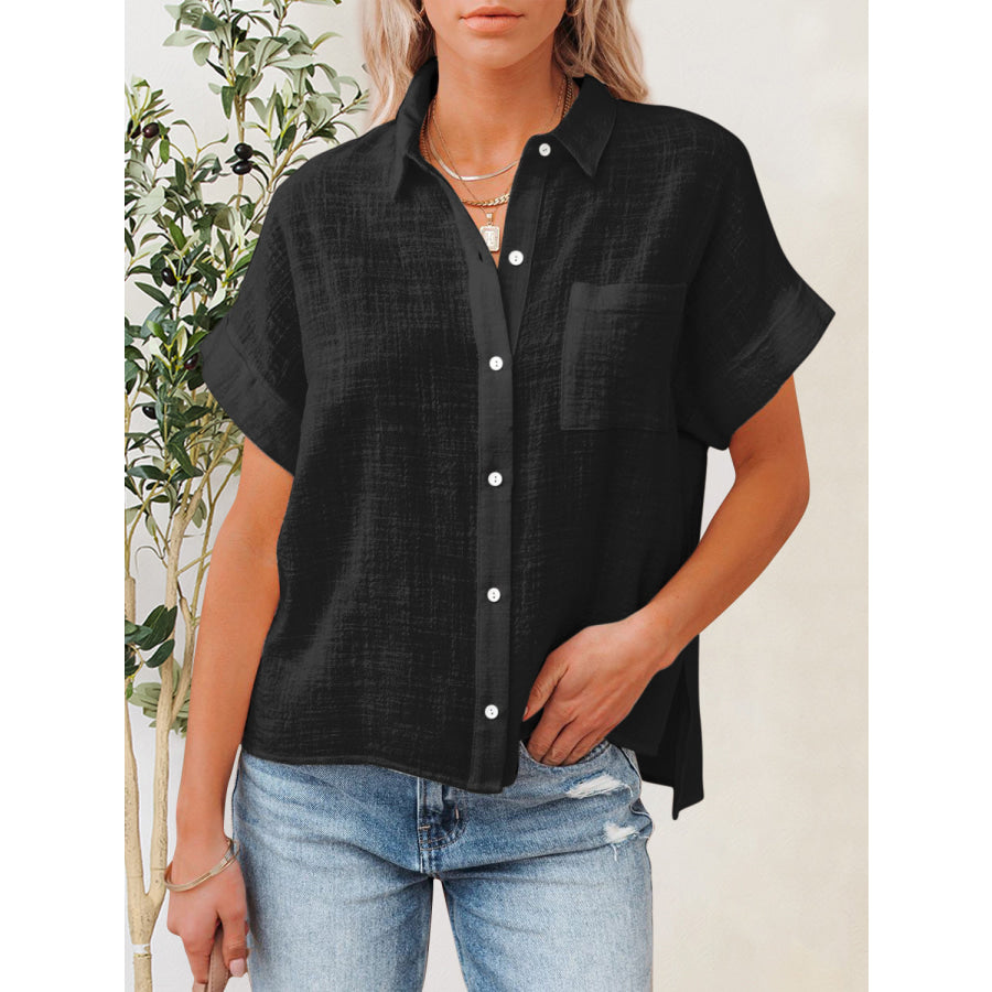 Button Up Short Sleeve Shirt Apparel and Accessories