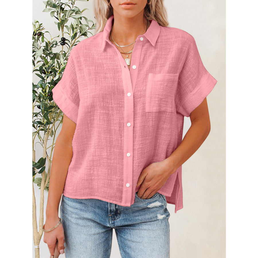 Button Up Short Sleeve Shirt Apparel and Accessories