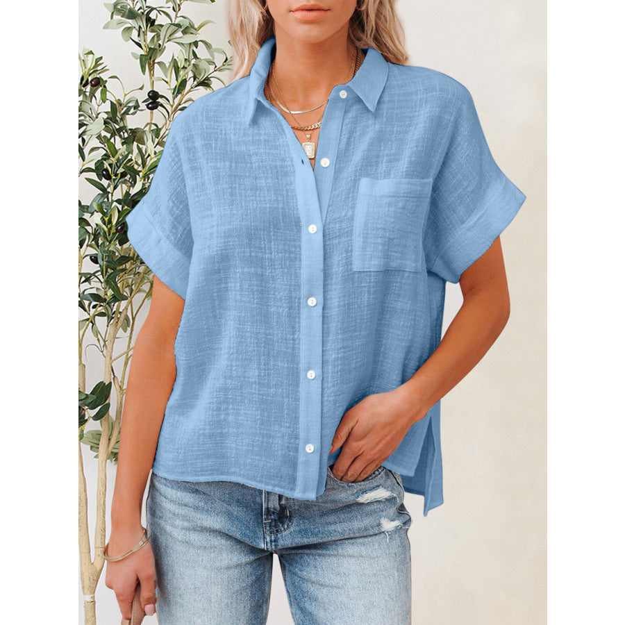 Button Up Short Sleeve Shirt Apparel and Accessories