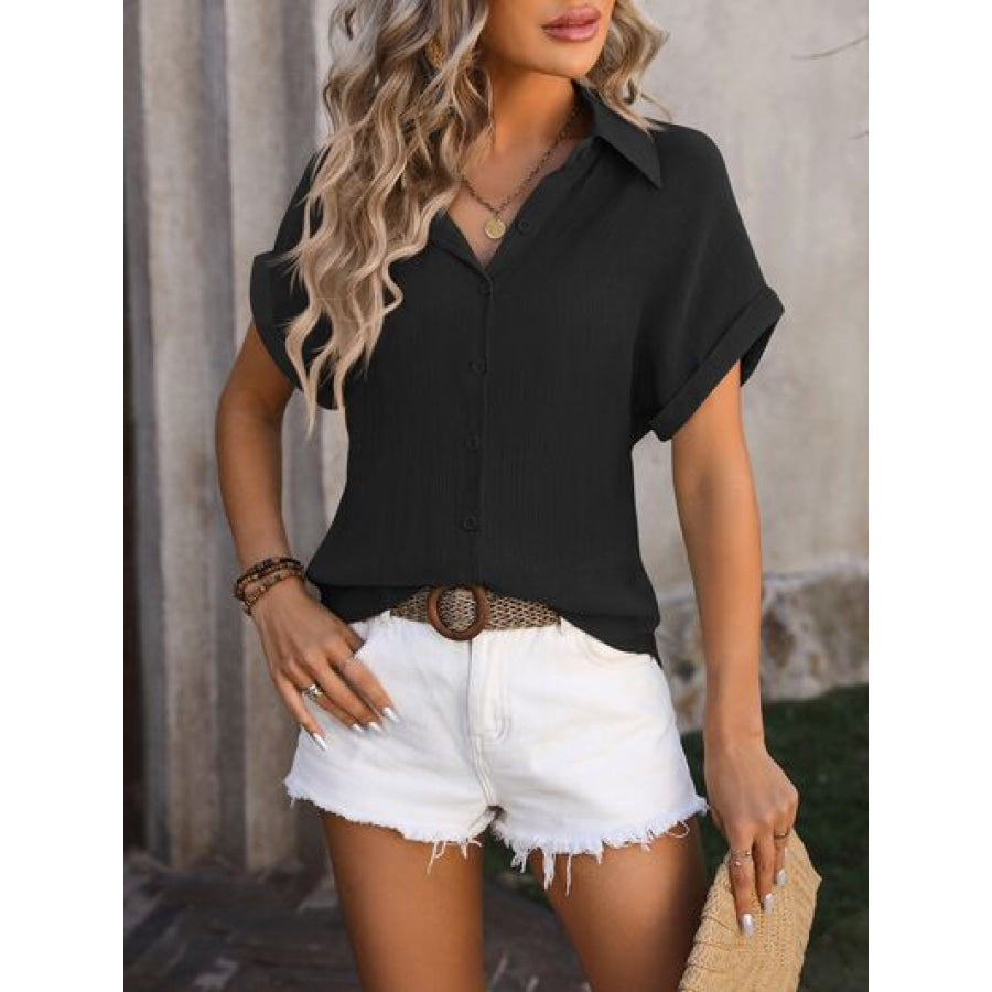 Button Up Short Sleeve Shirt Apparel and Accessories