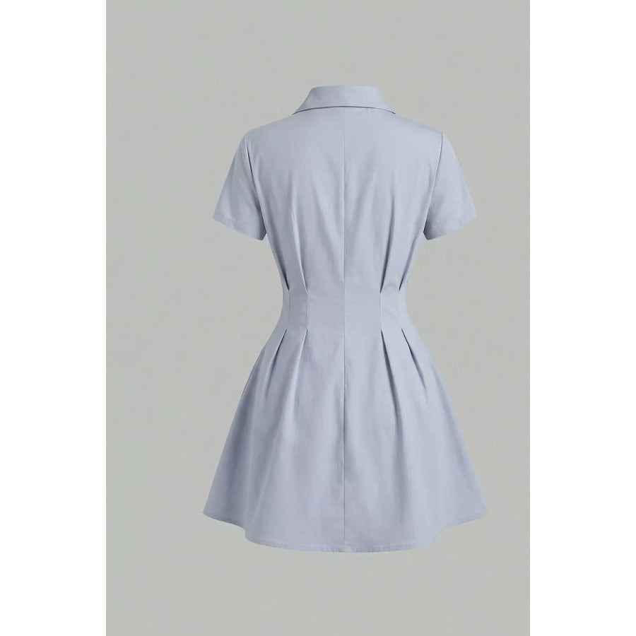 Button Up Short Sleeve Shirt Dress Apparel and Accessories