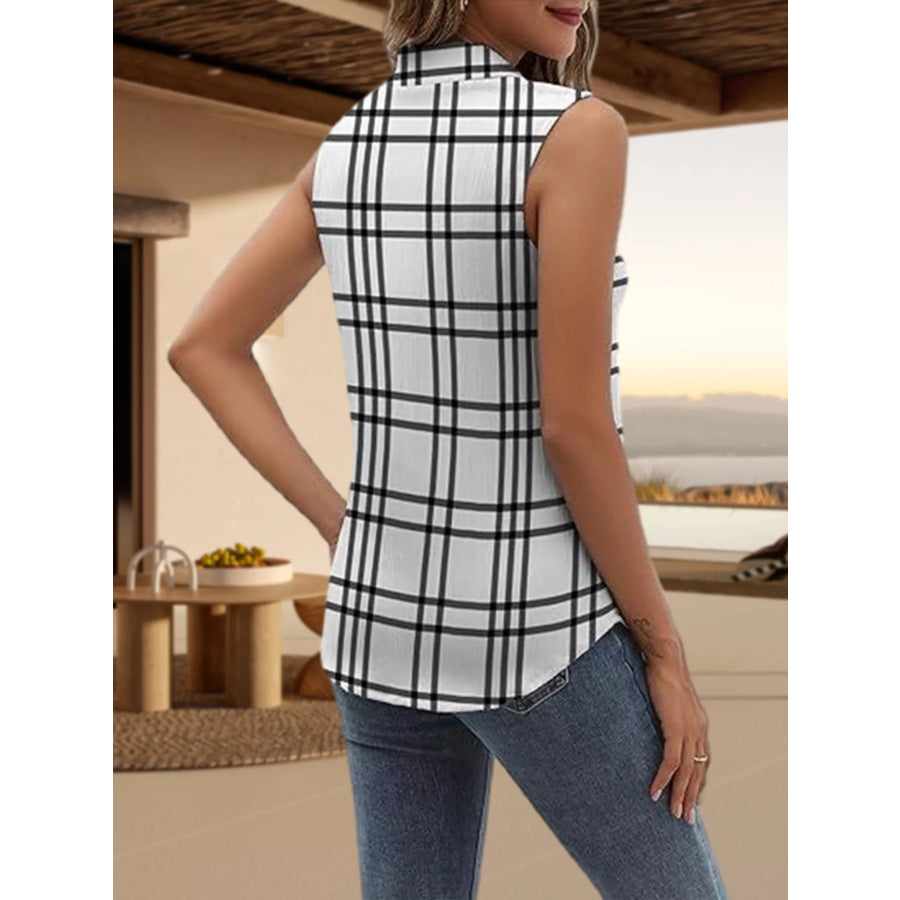 Button Up Sleeveless Shirt Apparel and Accessories