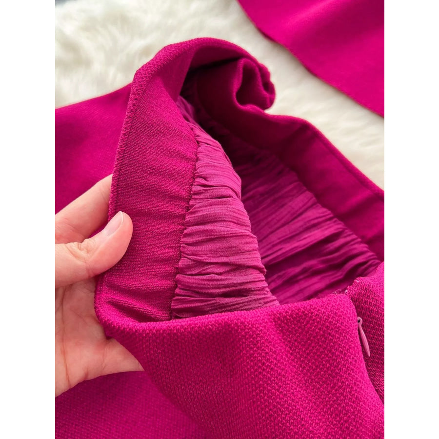 Button Up Sleeveless Top and Skirt Set Apparel and Accessories