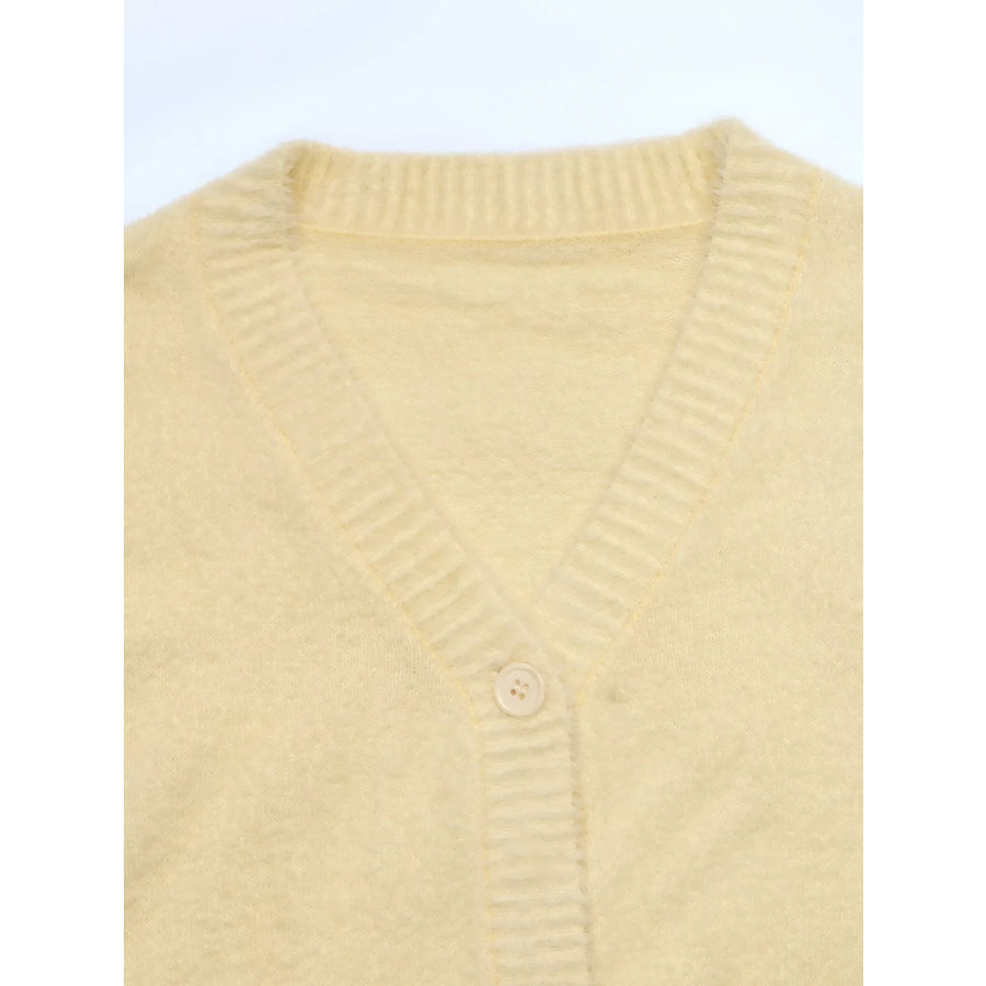 Button Up V-Neck Cardigan Apparel and Accessories