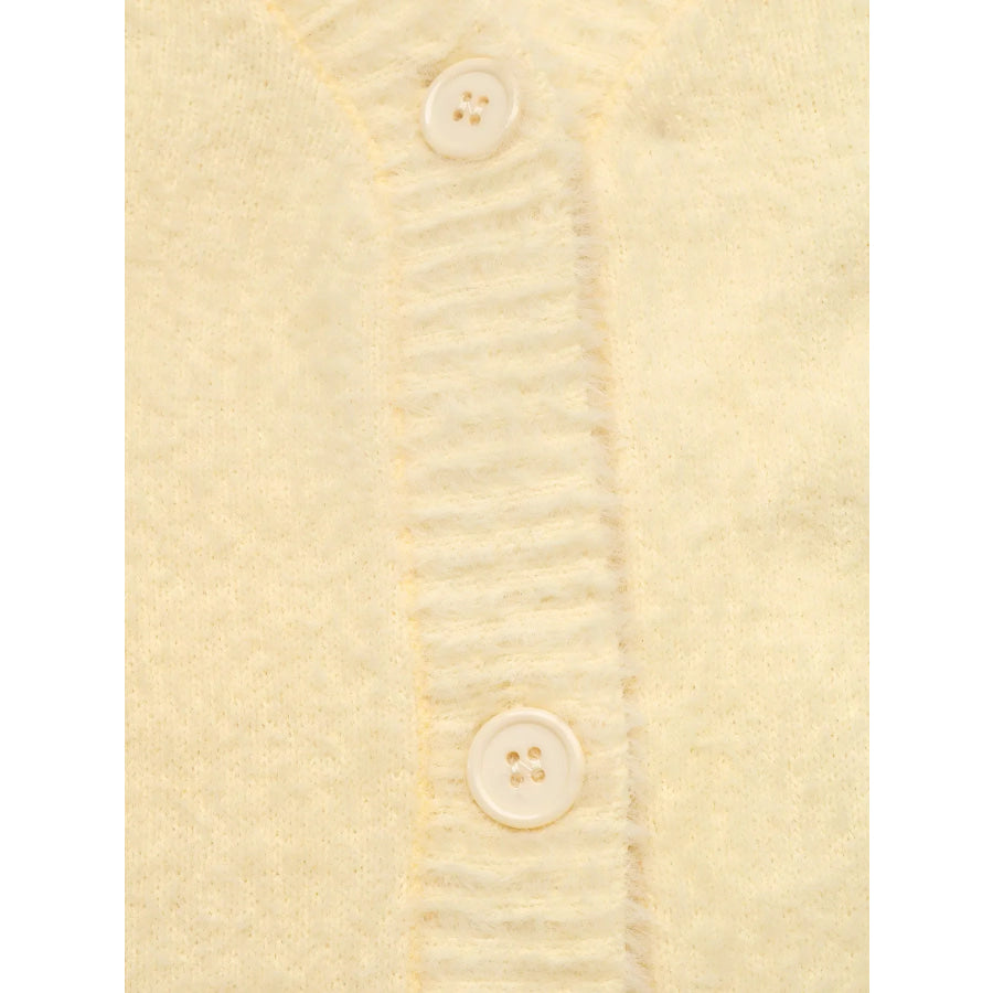 Button Up V-Neck Cardigan Apparel and Accessories