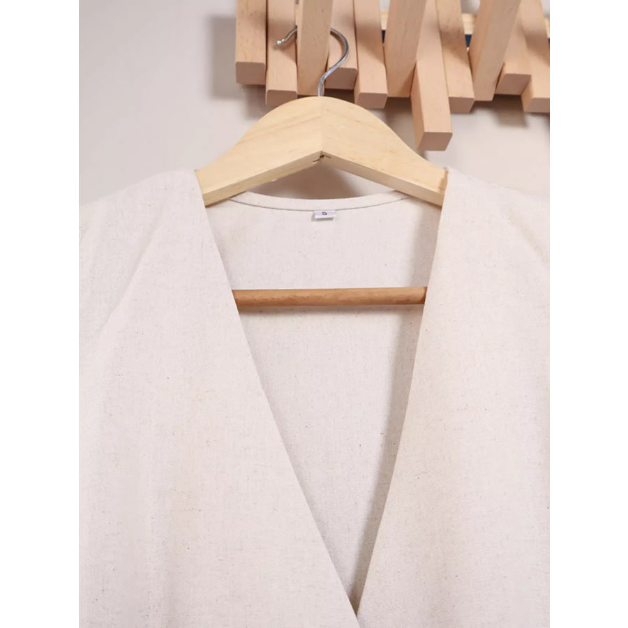 Button Up Vest and Shorts Two-Piece Set Apparel and Accessories