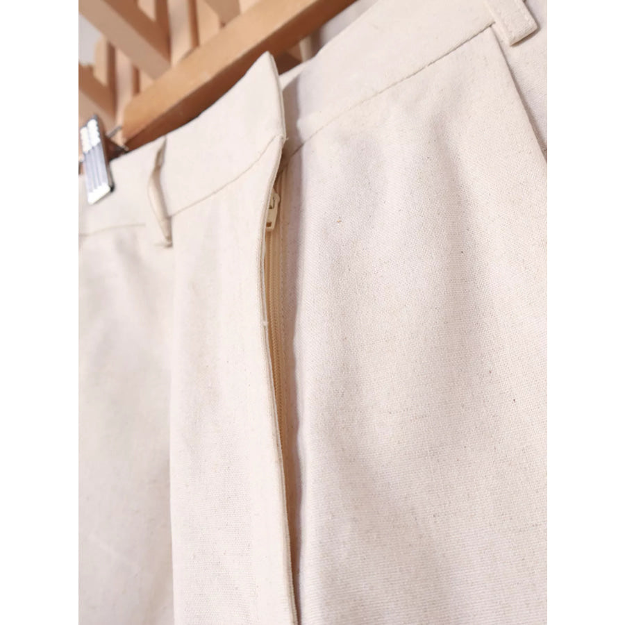 Button Up Vest and Shorts Two-Piece Set Apparel and Accessories
