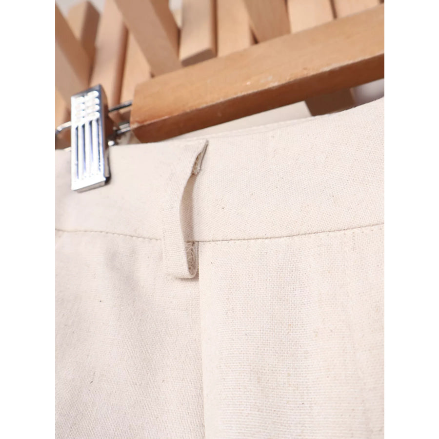 Button Up Vest and Shorts Two-Piece Set Apparel and Accessories