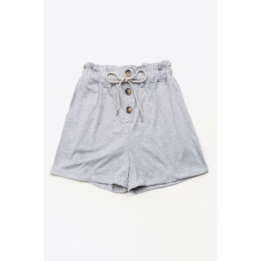 Grey hot sale drawstring shorts