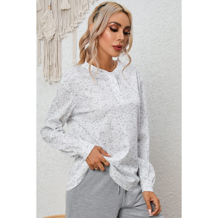 Buttoned Long Sleeve Top