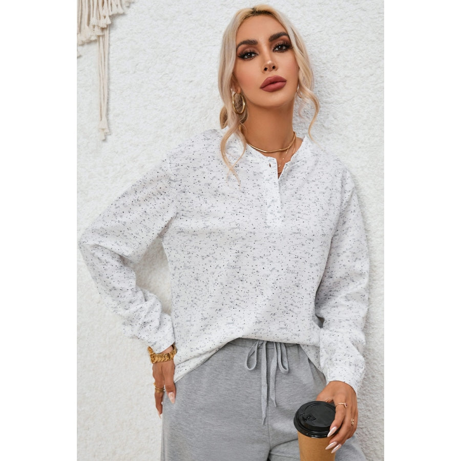 Buttoned Long Sleeve Top