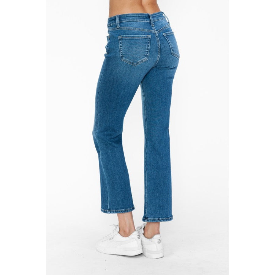 bytos Full Size Cat’s Whiskers Mid Rise Ankle Jeans Apparel and Accessories