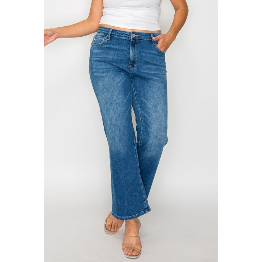 bytos Full Size Cat’s Whiskers Mid Rise Ankle Jeans Apparel and Accessories