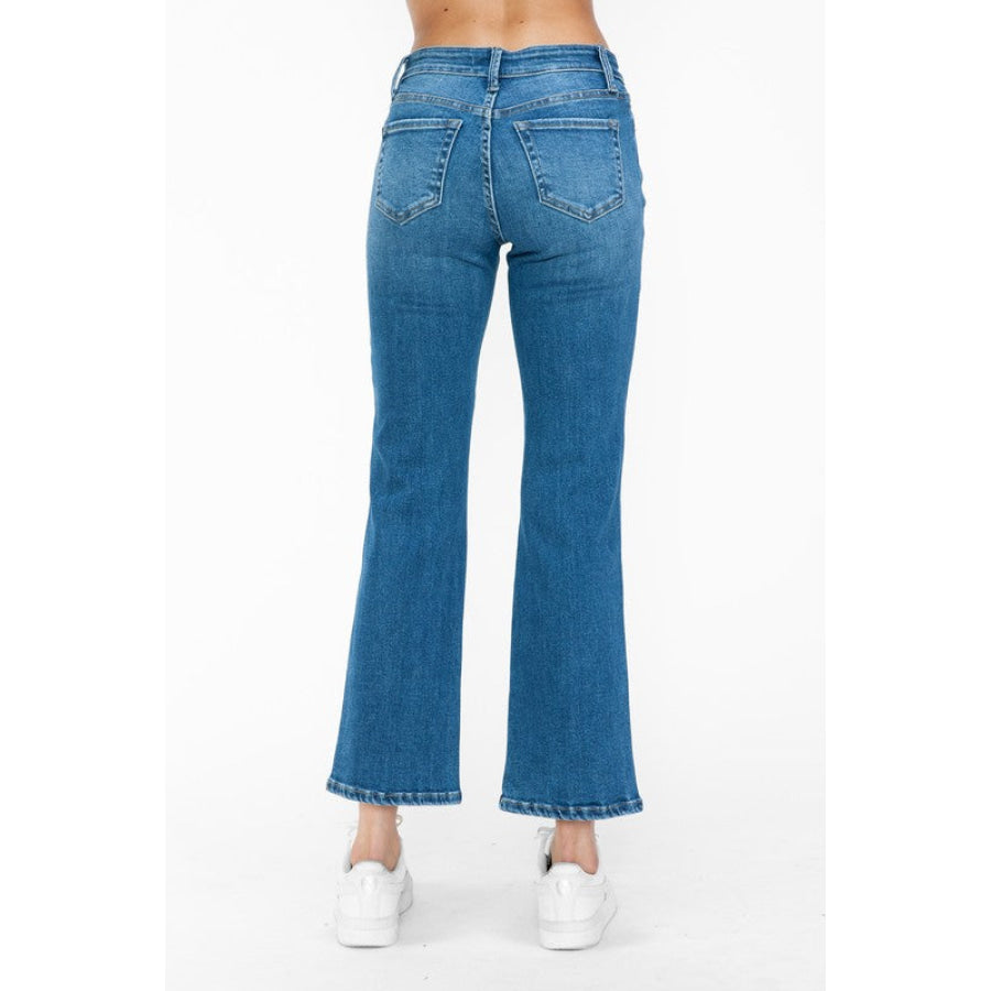 bytos Full Size Cat’s Whiskers Mid Rise Ankle Jeans Apparel and Accessories