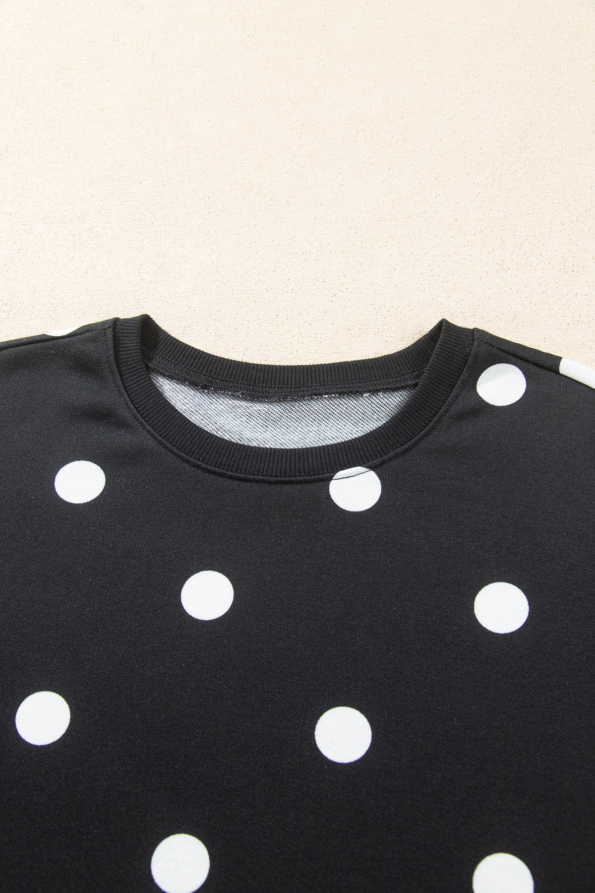 Red Polka Dot Raw Hem Relaxed Pullover Loose Skort Two Piece Set