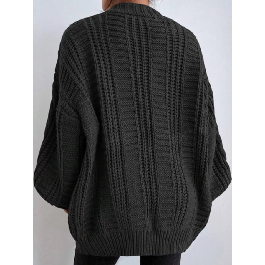 Cable Knit Button-Down Cardigan Apparel and Accessories