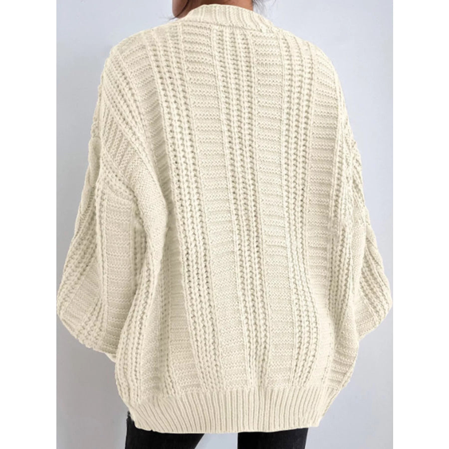 Cable Knit Button-Down Cardigan Apparel and Accessories