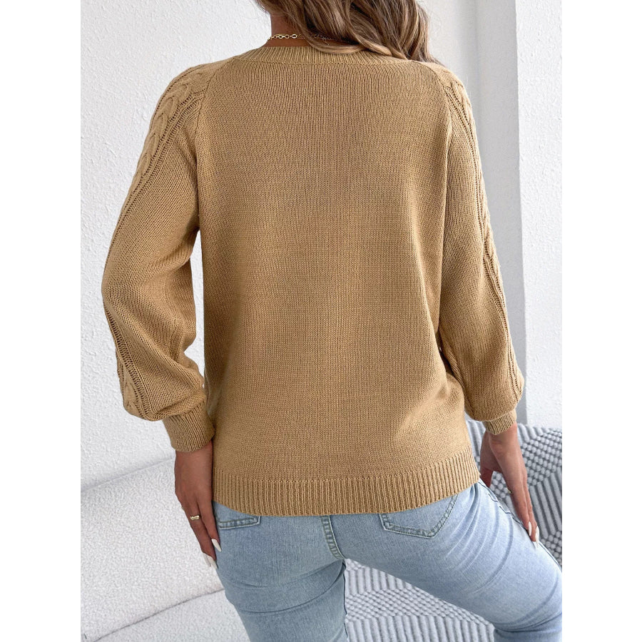 Cable Knit Button-Front Cardigan Apparel and Accessories