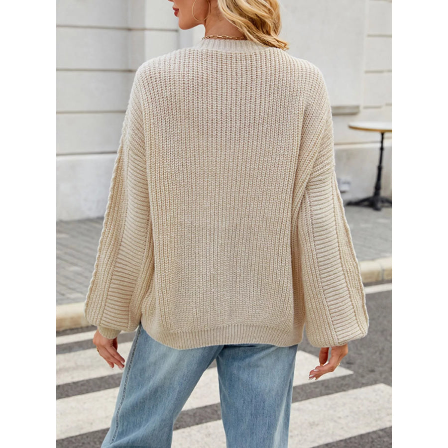 Cable Knit Button-Up Cardigan Apparel and Accessories