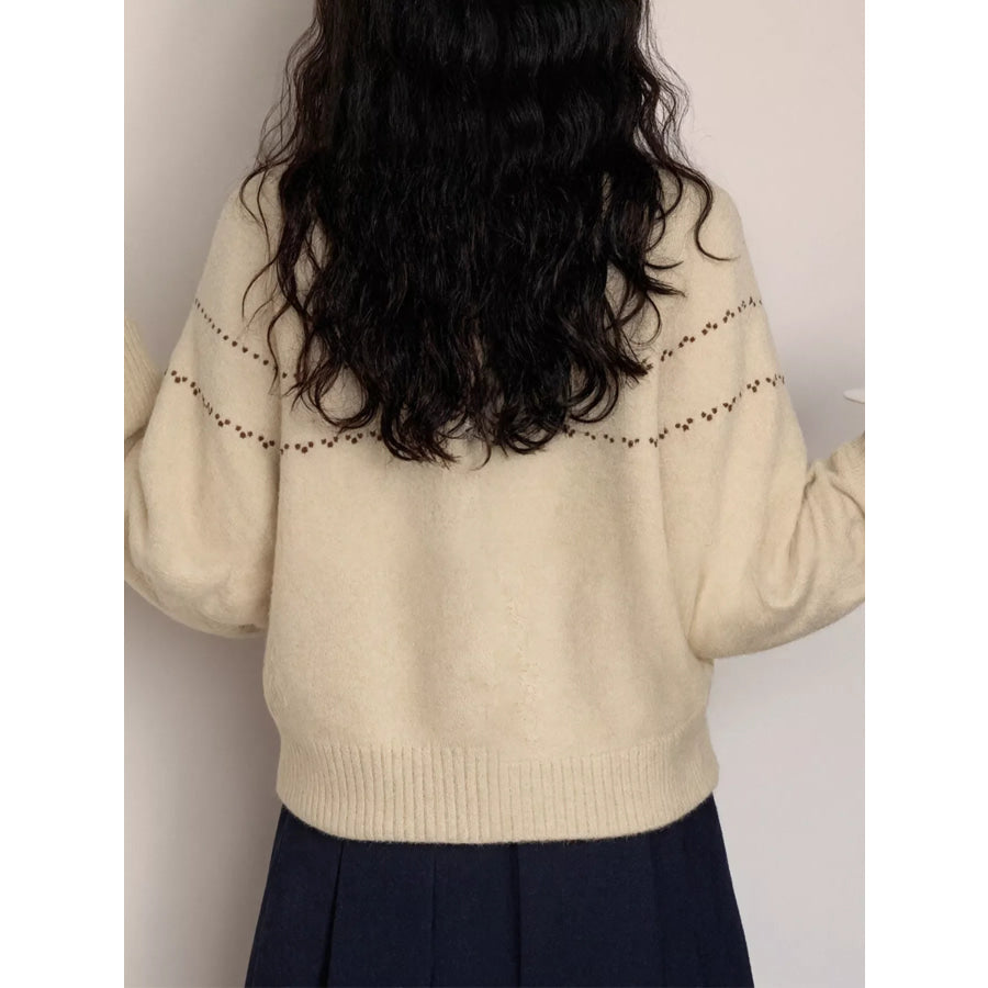 Cable Knit Button Up Cardigan Apparel and Accessories