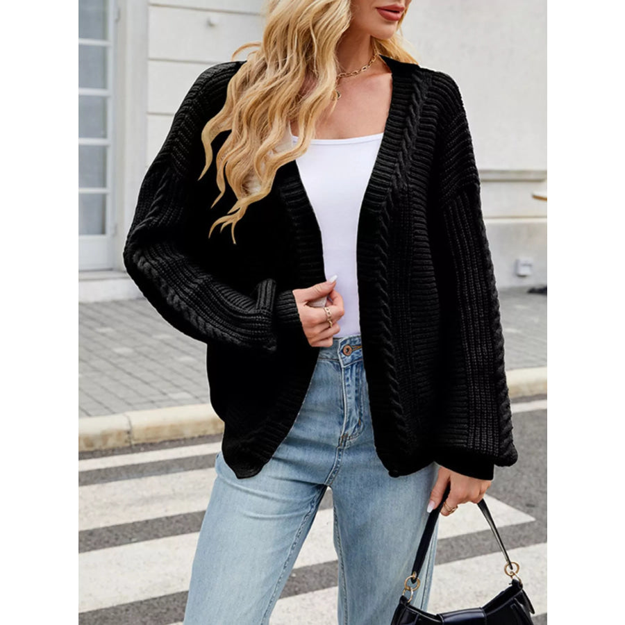 Cable Knit Button-Up Cardigan Apparel and Accessories
