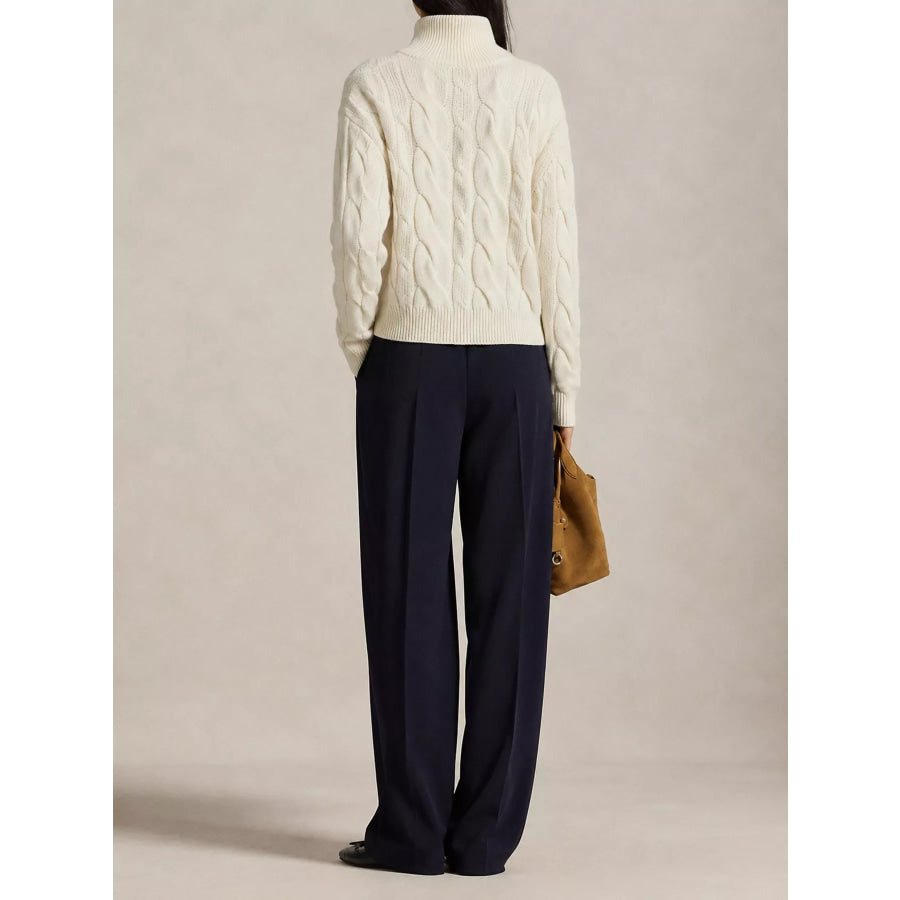 Cable Knit Button Up Cardigan Apparel and Accessories