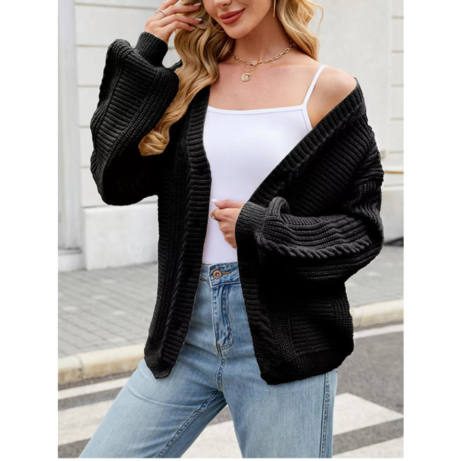Cable Knit Button-Up Cardigan Apparel and Accessories