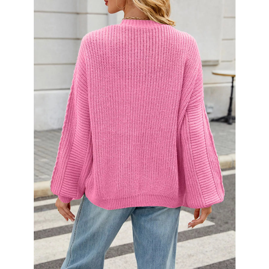 Cable Knit Button-Up Cardigan Apparel and Accessories