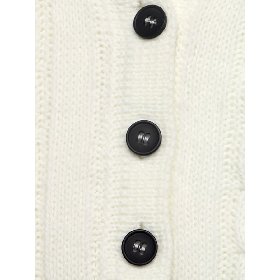 Cable Knit Long Sleeve Sweater Apparel and Accessories