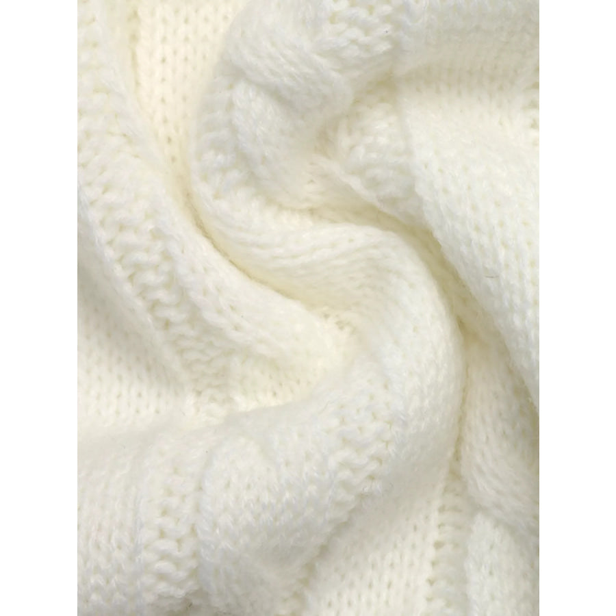 Cable Knit Long Sleeve Sweater Apparel and Accessories