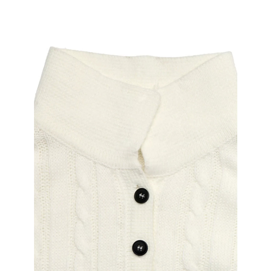 Cable Knit Long Sleeve Sweater Apparel and Accessories