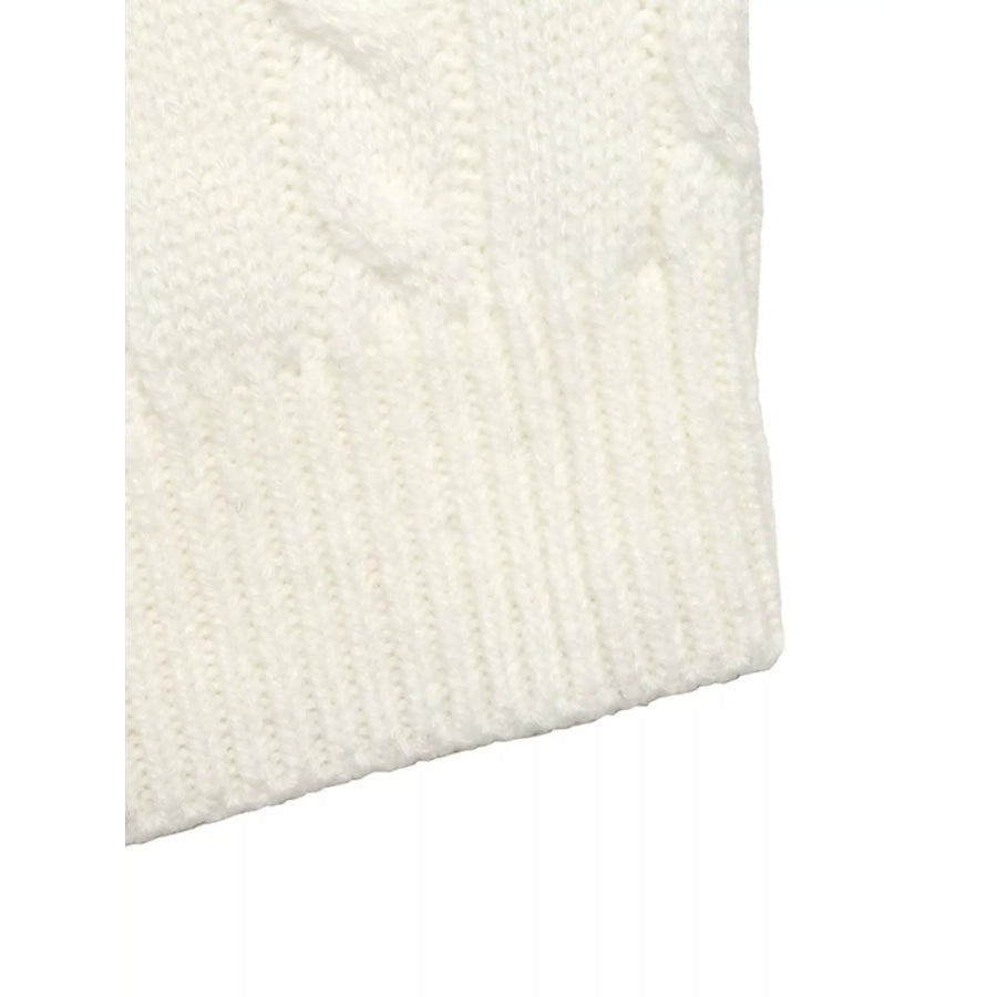 Cable Knit Long Sleeve Sweater Apparel and Accessories