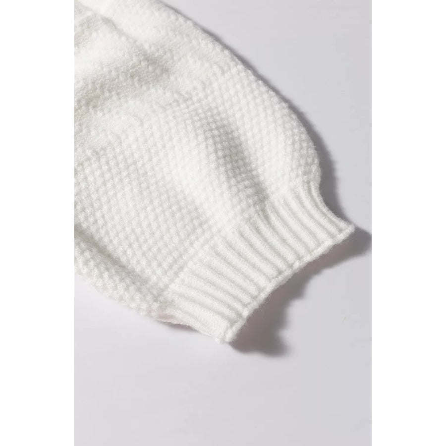 Cable Knit Short Sleeve Sweater Apparel and Accessories