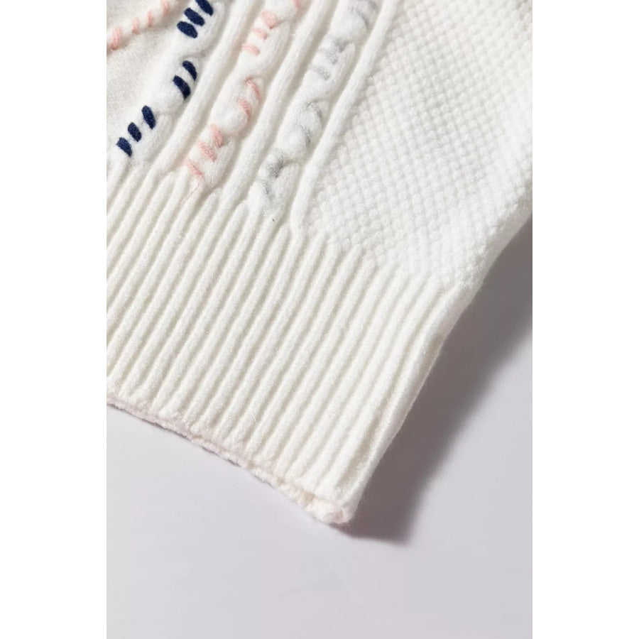 Cable Knit Short Sleeve Sweater Apparel and Accessories