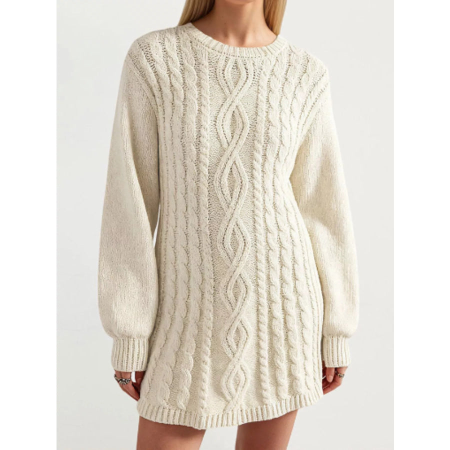 Cable Knit Sweater Mini Dress Apparel and Accessories