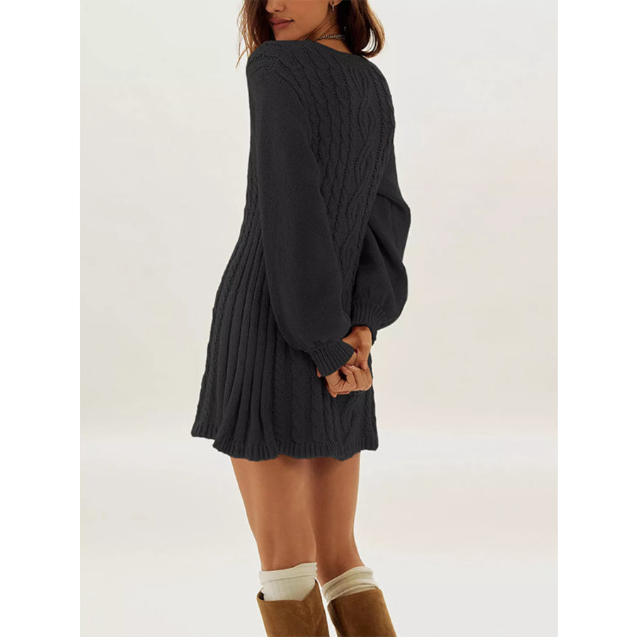 Cable Knit Sweater Mini Dress Apparel and Accessories