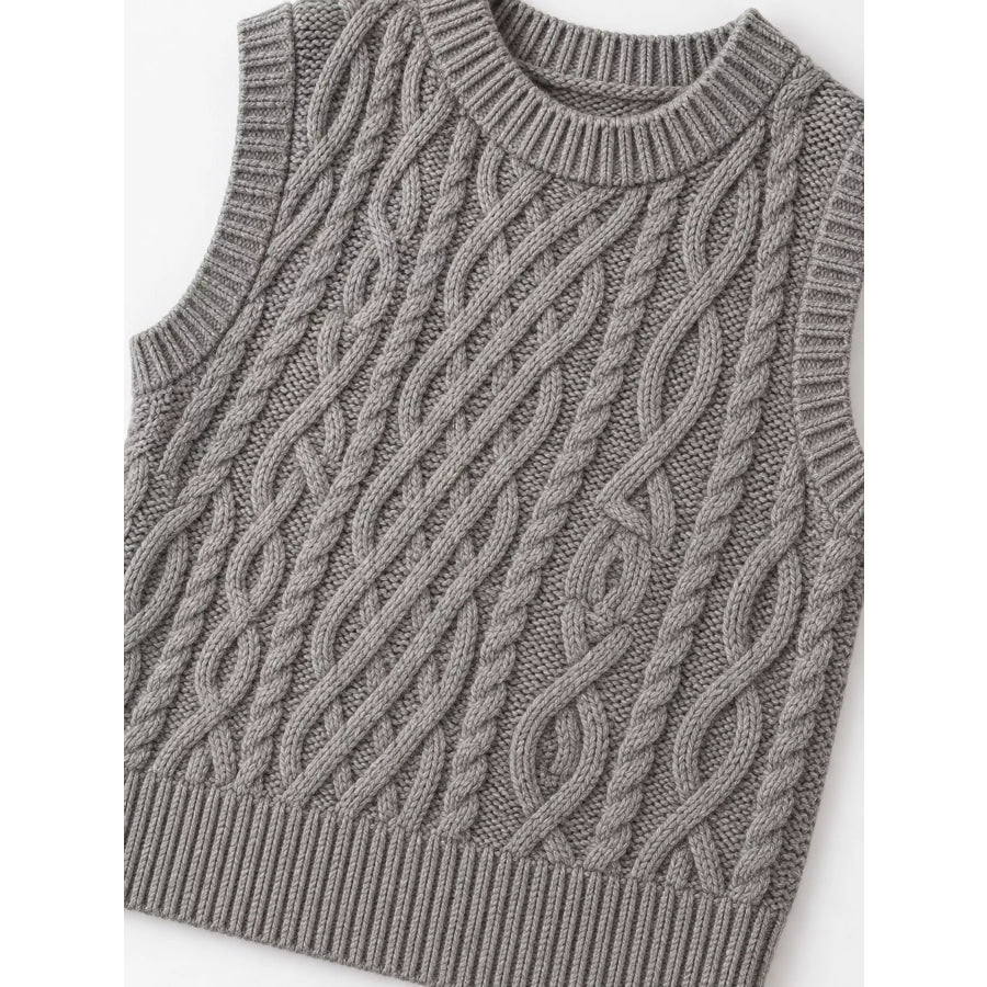Cable-Knit Sweater Vest Apparel and Accessories
