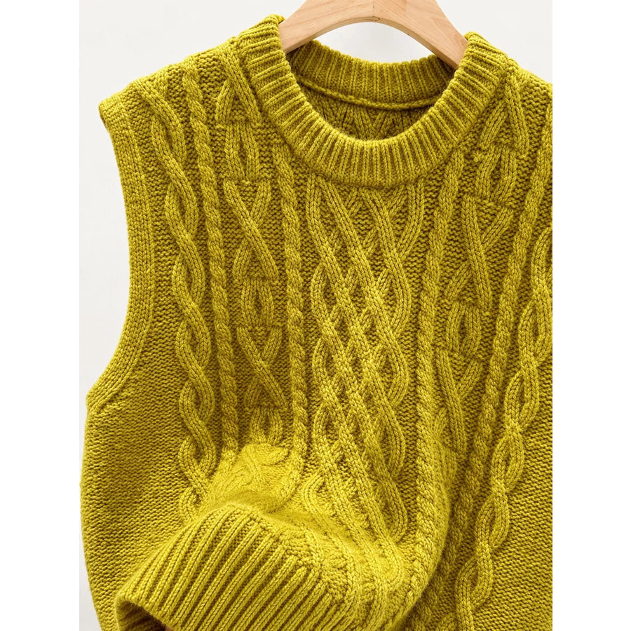 Cable-Knit Sweater Vest Apparel and Accessories