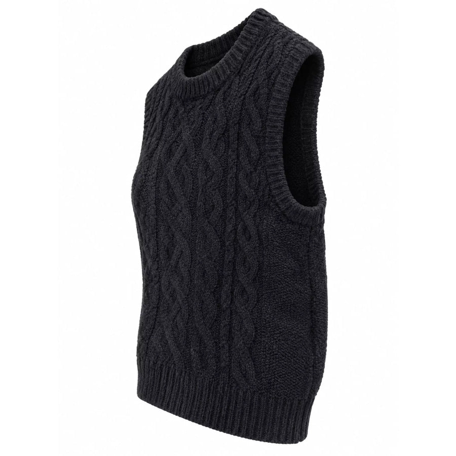 Cable-Knit Sweater Vest Apparel and Accessories