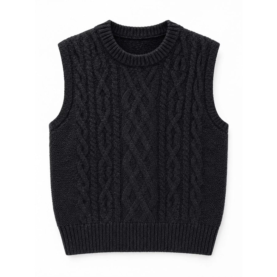 Cable-Knit Sweater Vest Apparel and Accessories