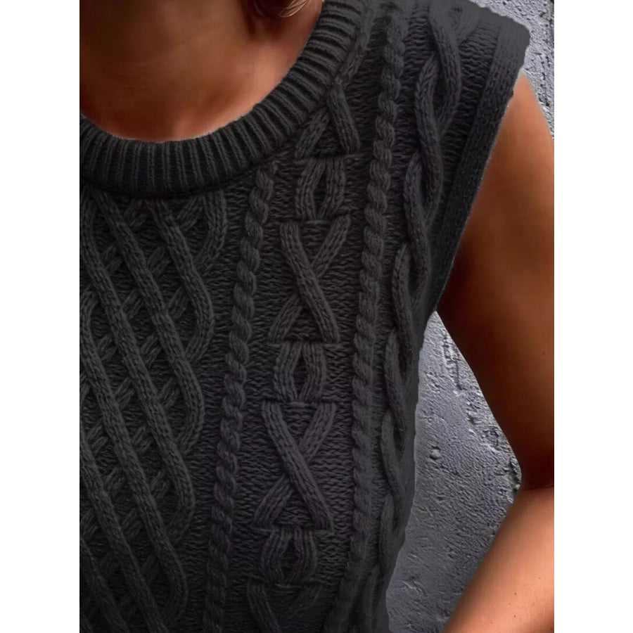 Cable Knit Sweater Vest Apparel and Accessories
