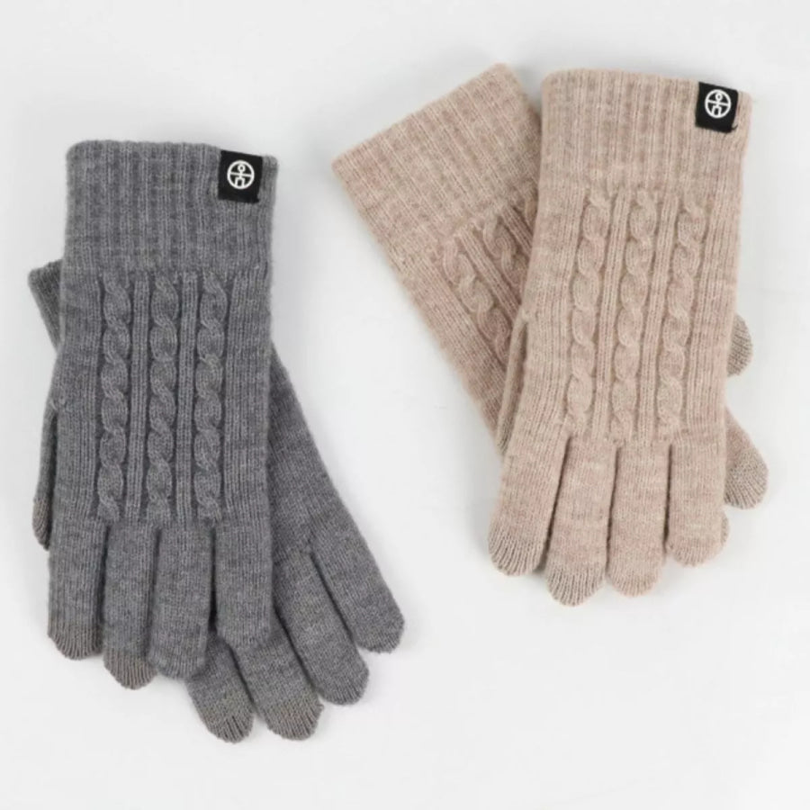 Cable Knit Touchscreen Gloves Apparel and Accessories