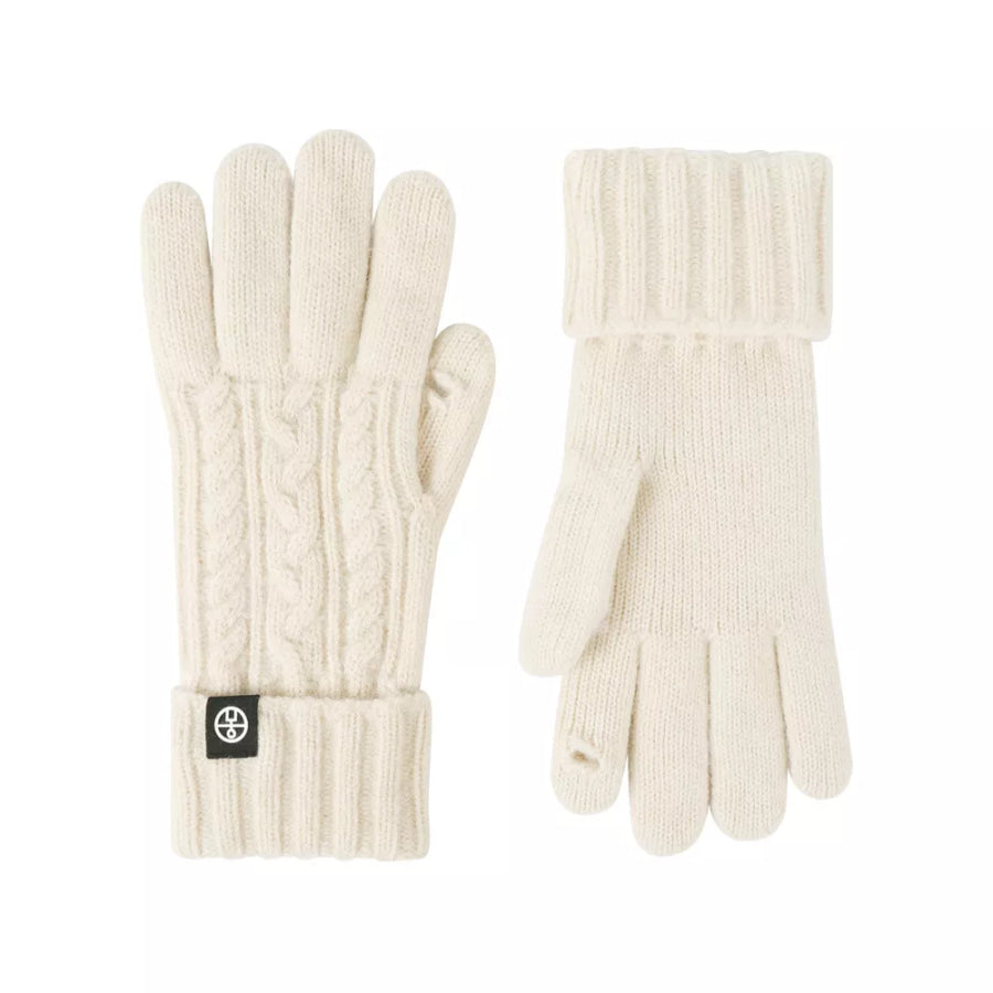 Cable Knit Touchscreen Gloves Cream / One Size Apparel and Accessories