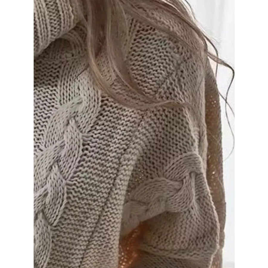 Cable-Knit Turtleneck Sweater Apparel and Accessories