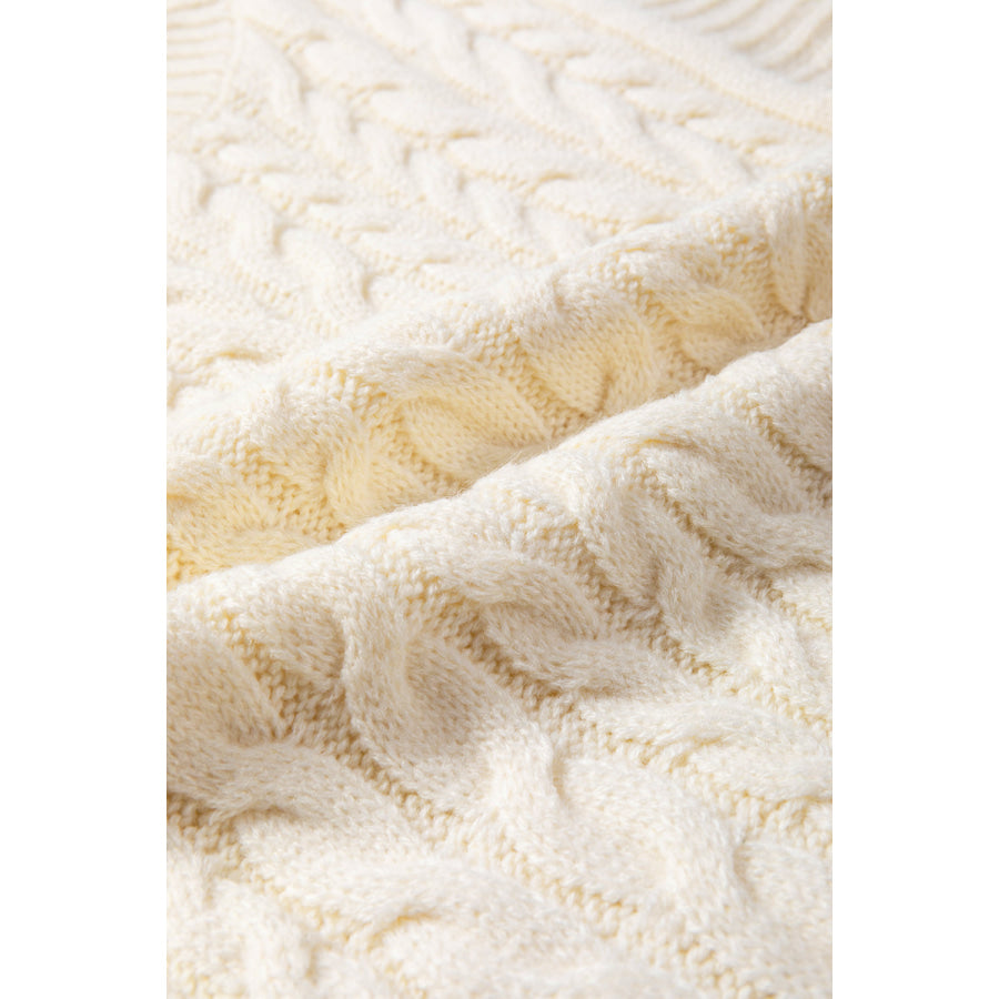 Cable Knit Turtleneck Sweater Vest Apparel and Accessories